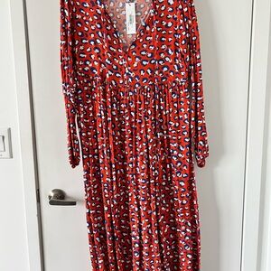 Stylish Red Leopard Print Dress